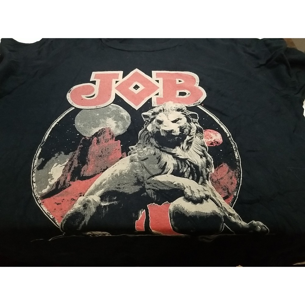 District JOB‎ Rolling Papers Promo T-Shirt Small Lion Graphic Short Sleeve Black